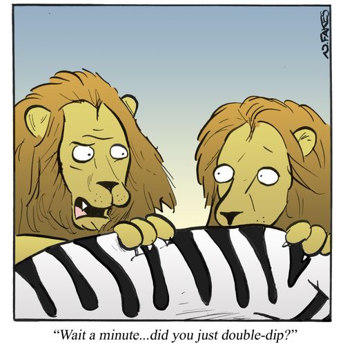 'Wait a minute...did you just double-dip?'