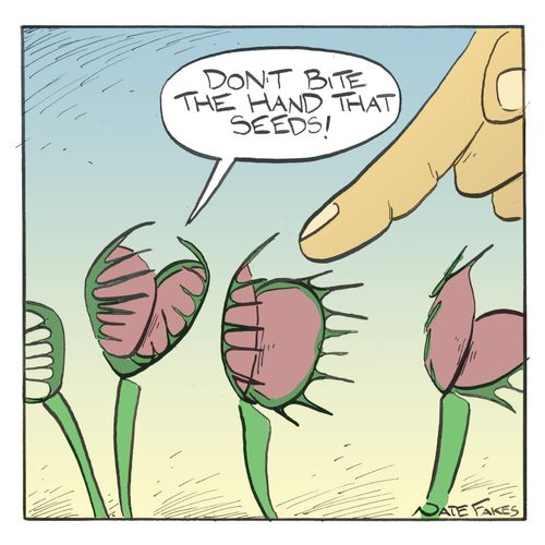 'Don't bit the hand that seeds!'