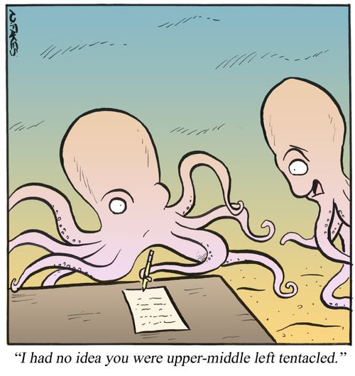 'I had no idea you were upper-middle left tentacled.'