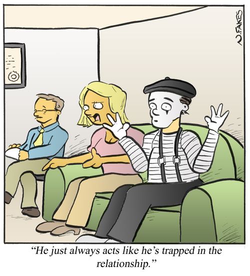'He just always acts like he's trapped in the relationship.'