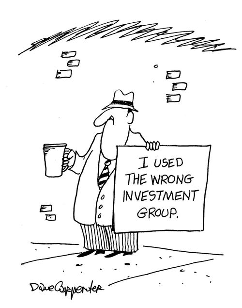 I used the wrong investment group.