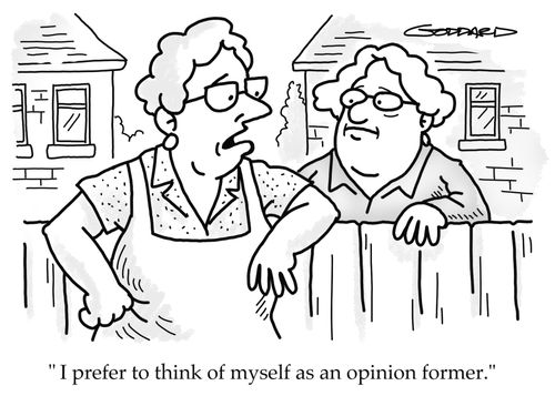 "I prefer to think of myself as an opinion former."