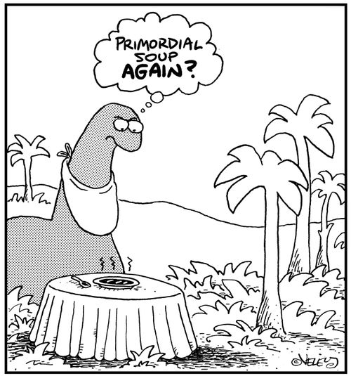 "Primordial soup again?"