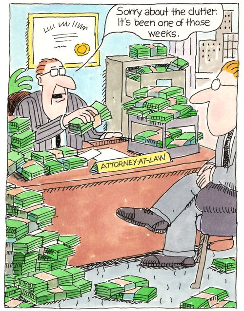 "Sorry about the clutter. It's been one of those weeks."