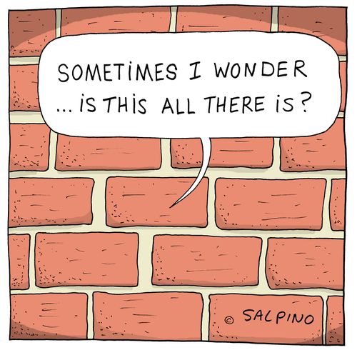 "Sometimes I wonder...is this all there is?"