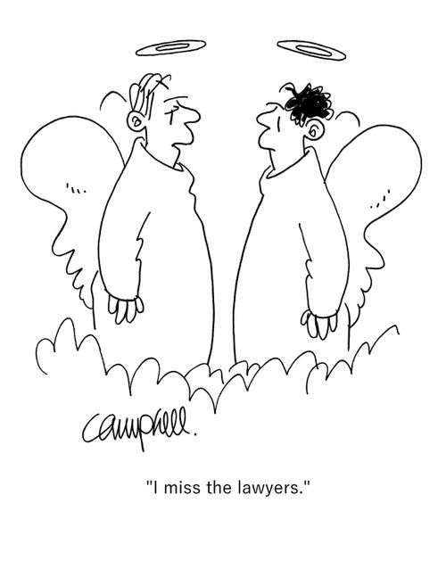 "I miss the lawyers."