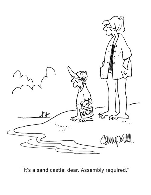 "It's a sand castle, dear. Assembly required."