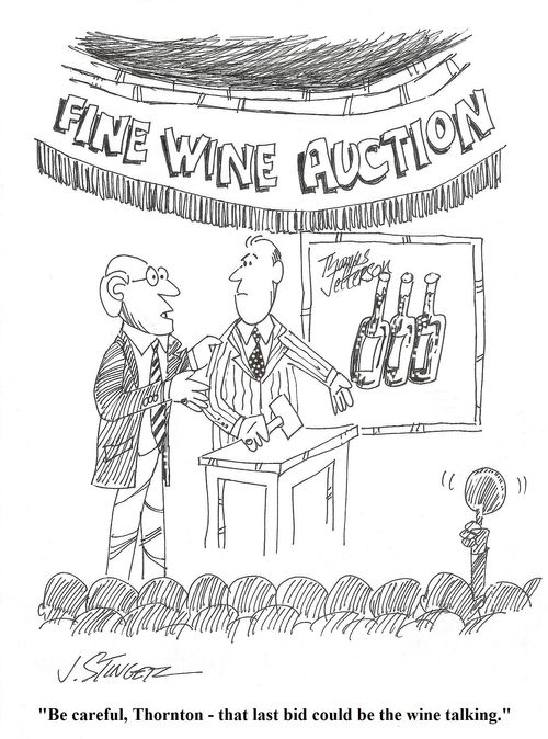 "Be careful, Thornton - that last bid could be the wine talking."