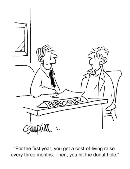 "For the first year, you get a cost-of-living raise every three months. Then, you hit the donut hole."
