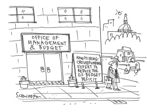 Now hiring: crowdfunding expert to reduce the US budget deficit.