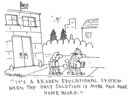 "It's a broken education system when the only solution is more and more homework."