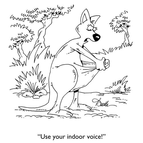 "Use your indoor voice!"