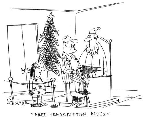 "Free prescription drugs."