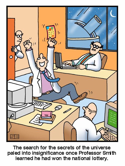 Scientist wins the lottery