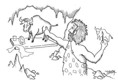 Cave drawings.
