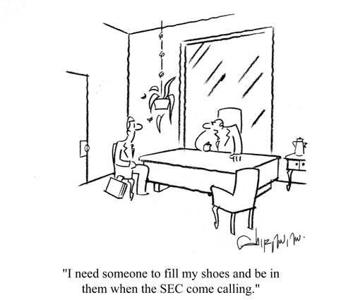 'I need someone to fill my shoes and be in them when the SEC come calling.'