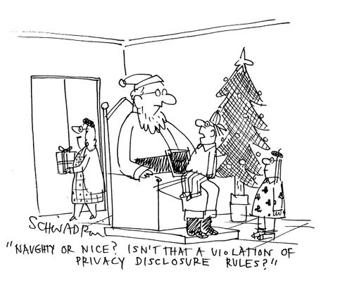 'Naughty or nice?  Isn't that a violation of privacy disclosure rules?'