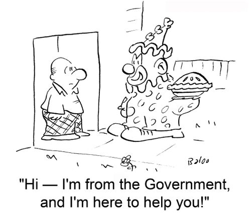 'Hi ? I'm from the Government, and I'm here to help you.'