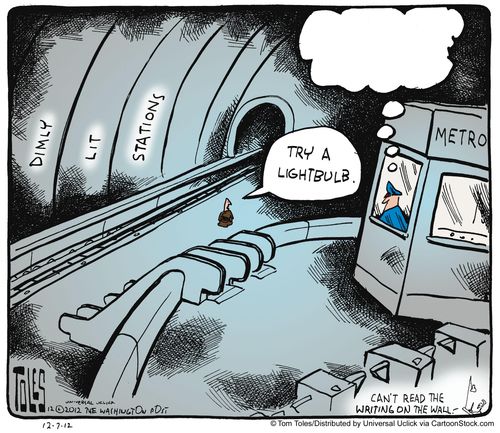 Dimly Lit Stations: 'Try a lightbulb.'