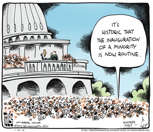 'It's historic that the inauguration of a minority is now routine.'