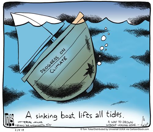 A sinking boat lifts all tides.