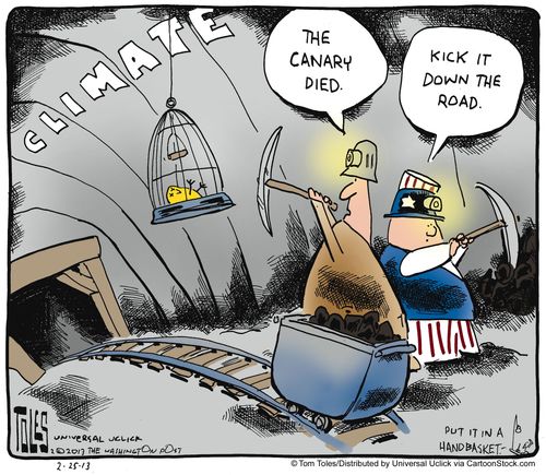 'The canary died.'