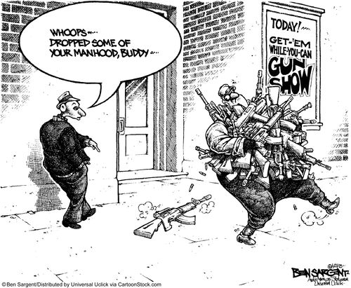 'Whoops. . . dropped some of your manhood, buddy.'