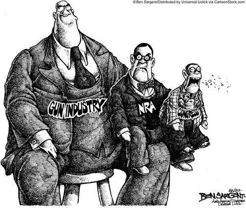 The Puppet Master: Gun Industry, NRA, Congress.