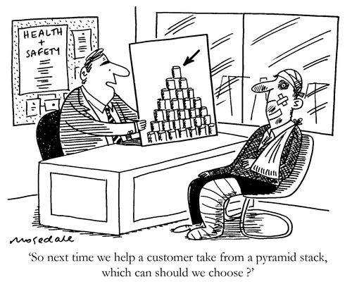 'So next time we help a customer take from a pyramid stack, which can should we choose ?'