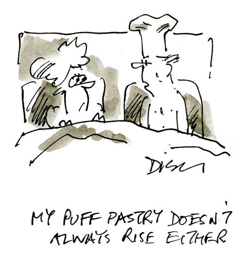 'My puff pastry doesn't always rise either.'