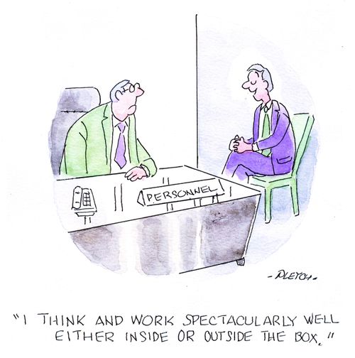 'I think and work spectacularly well either inside or outside the box.'