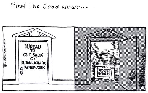 'Bureau to cut back on bureaucratic paperwork.'