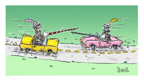 Car joust.