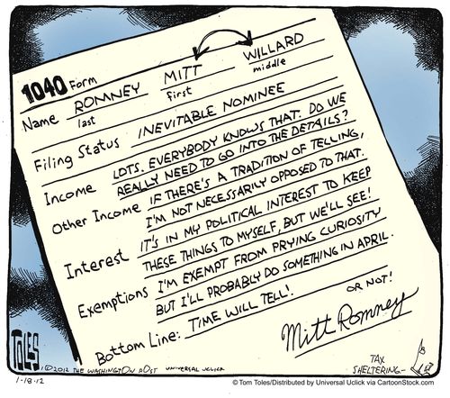 Mitt Romney 1040 Form: Income - Lots, everybody knows that. Do we really need to go into the details?