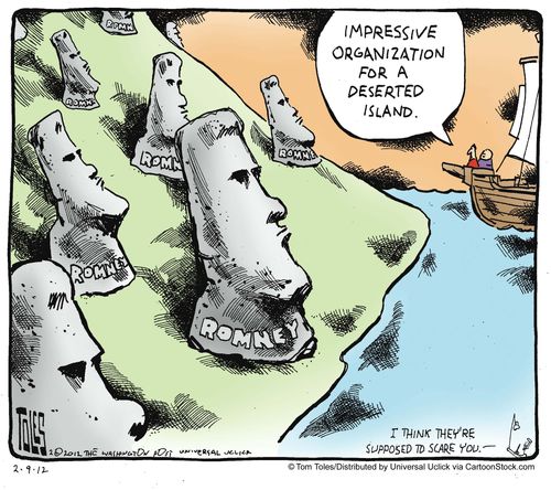 'Impressive organization for a deserted island.'