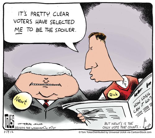 'It's pretty clear voters have selected me to be the spoiler.'