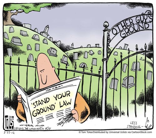 'Stand your ground' law.