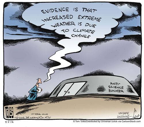 'Evidence is that increased extreme weather is due to climate change.'
