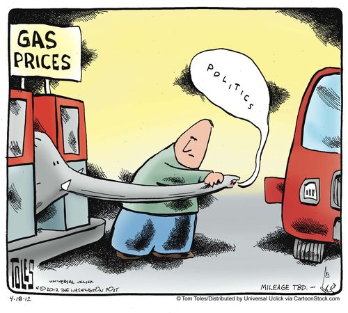 Petrol prices and politics.