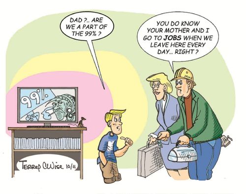 'Dad...Are we the 99%?'