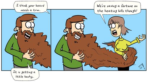 "I think you're beard needs a trim..."