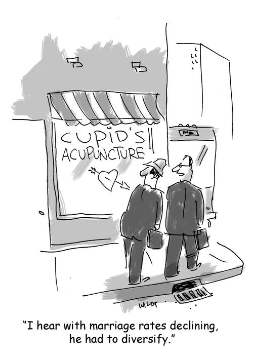 'I hear with marriage rates declining, he had to diversify.'