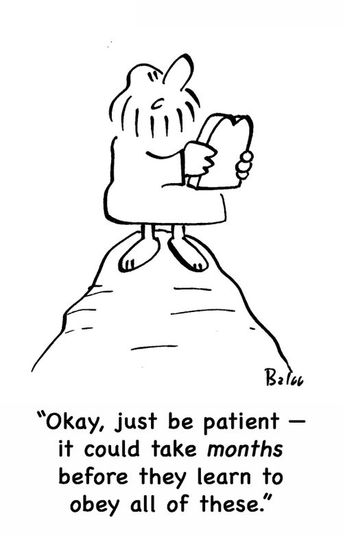 'Okay, just be patient -- it could be months before they learn to obey all of these.'