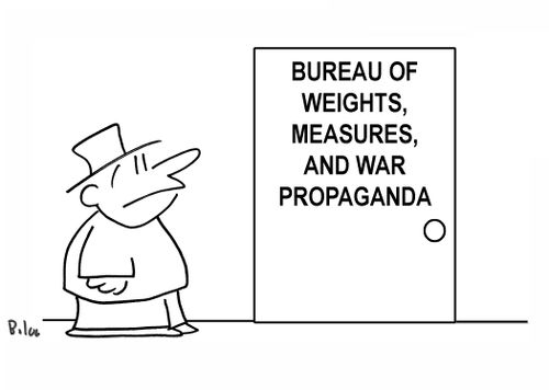 Bureau of weights, measures and war propaganda.