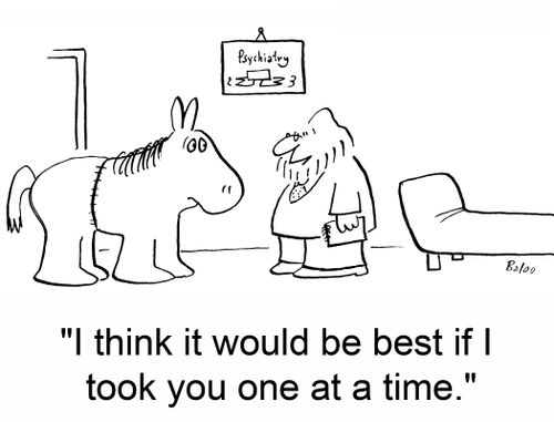 'I think it would be best if I took you one at a time.'