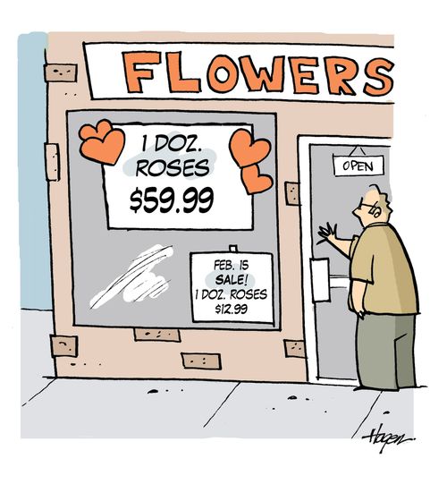 Valentine's roses $59.99- Feb.15th- $12.99.