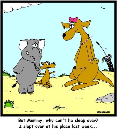 'But Mummy, why can't he sleep over? I slept over at his place last week...'