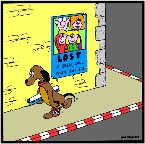 Dog who has lost his family