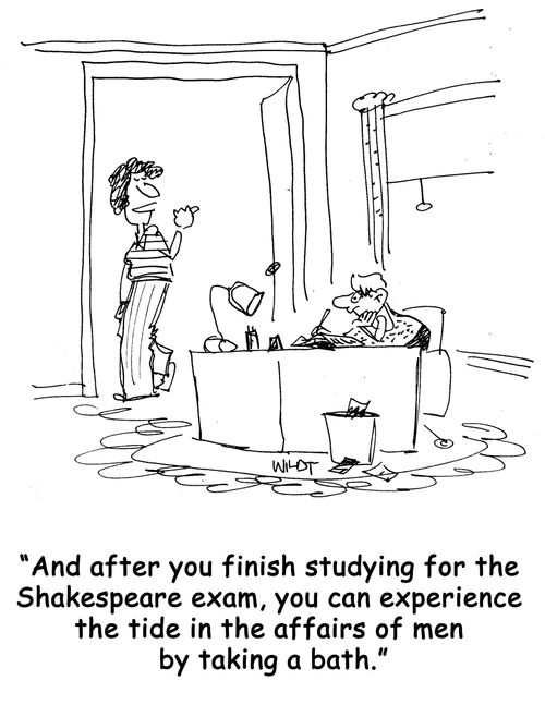 And after you finish studying for the Shakespeare exam, you can experience the tide in the affairs of men by taking a bath.