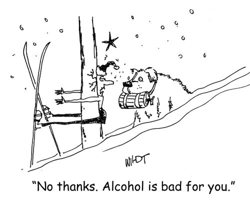 injured skier says medicinal brandy is bad